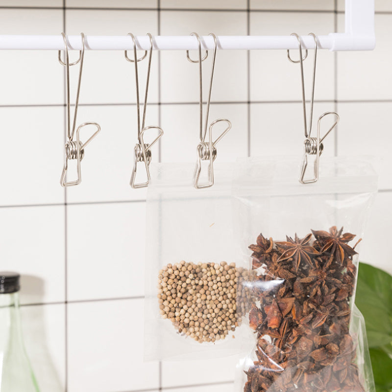 BowLift | Stainless Steel Metal Long Tail Clip (6 pcs/set)