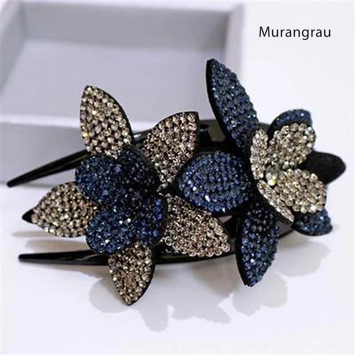 BowLift | Rhinestone Double Flower Hair Clip