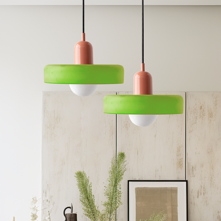 BowLift | Bauhaus Pendant Light made of Colored Glass