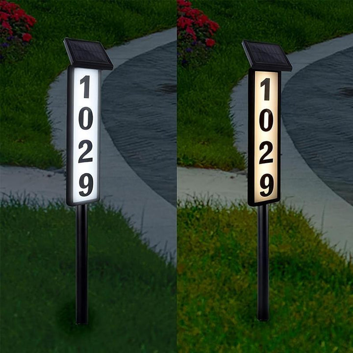 BowLift | Solar-Powered Address Sign with Dual Lighting Modes