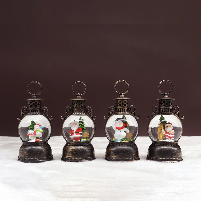 Decorative LED snow globe with Christmas designs