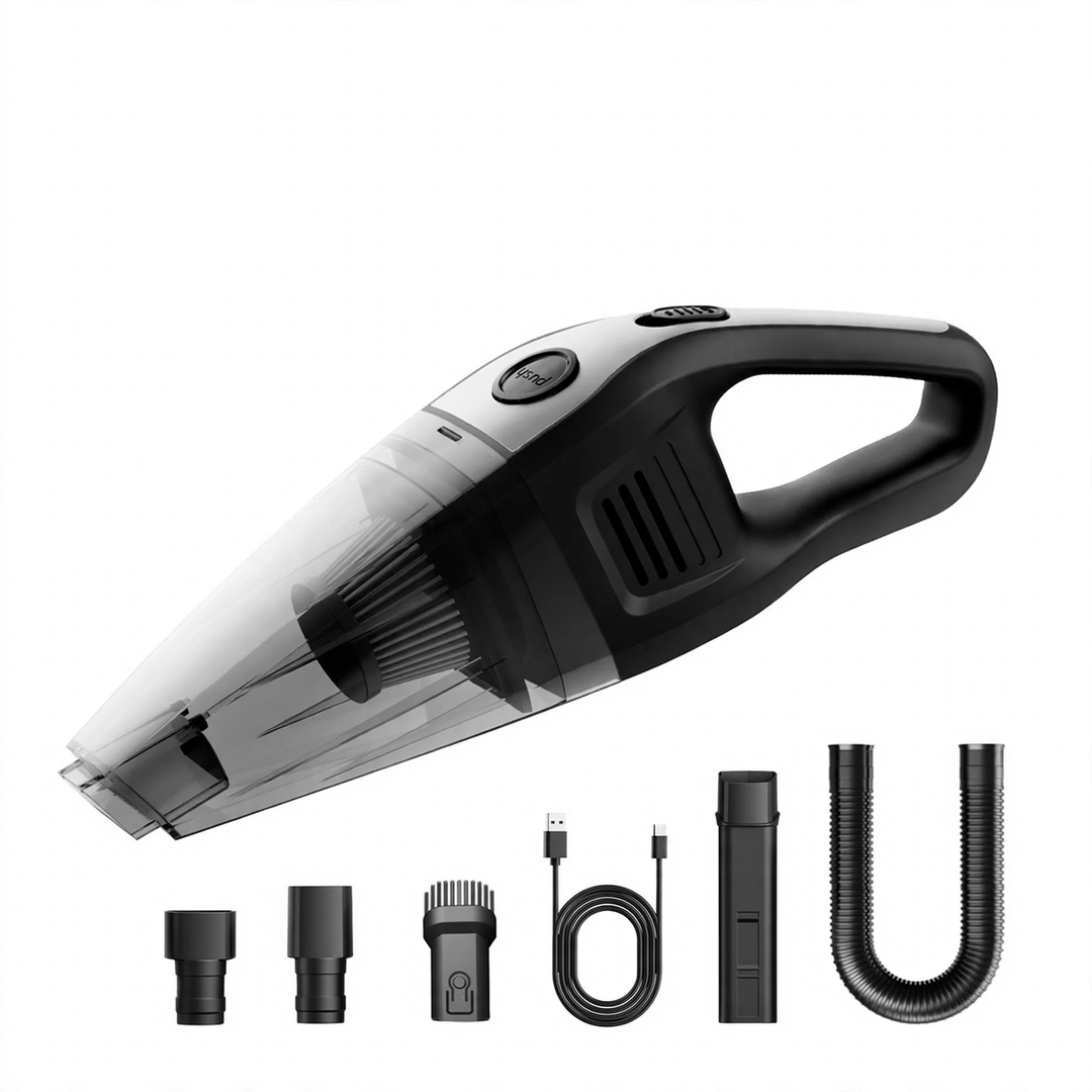 Portable car vacuum cleaner with battery