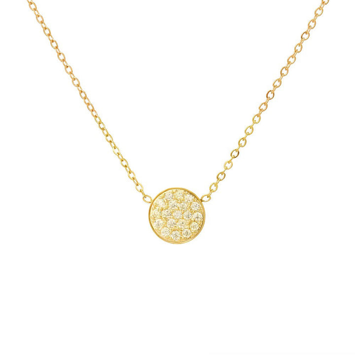 BowLift | Dainty Diamond Speckled Birthstone Circle Necklace