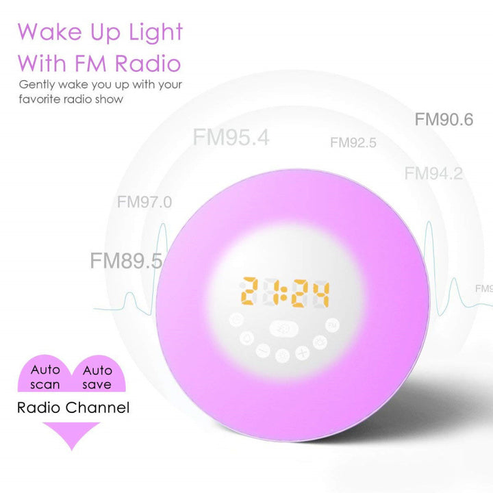 Multifunctional alarm clock with sunrise simulation