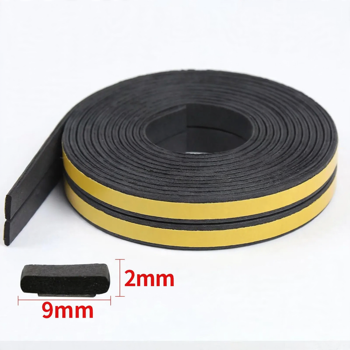 Rubber sealing tape for doors and windows, foam