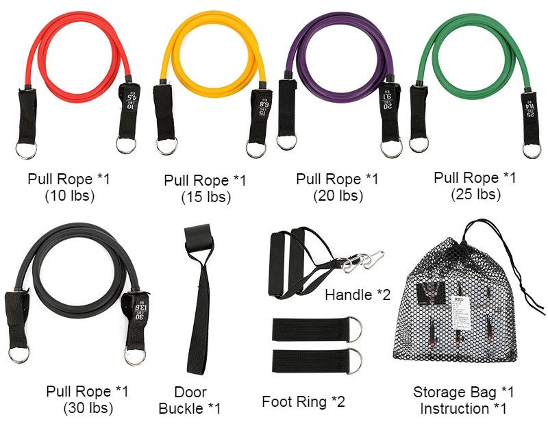 BowLift | Multifunction Home Latex Fitness Pull Rope, Portable Exercise Equipment Tensile Elastic Resistance Band