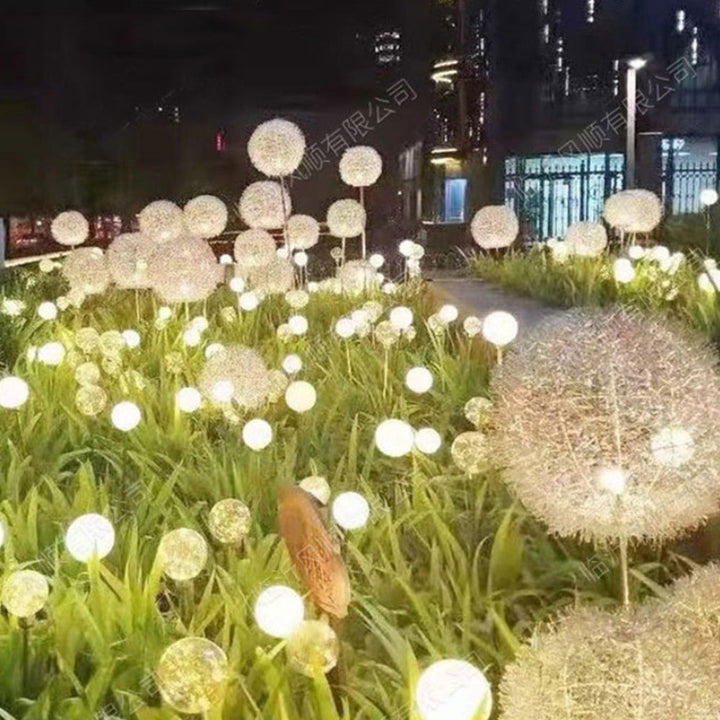 Solar LED Garden Light (2 pieces) Dandelion Design with Spike | Bowlift