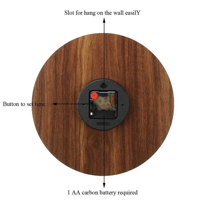 BowLift | Glowtic Illuminating Wall Clock | Wood Design | Silent | Night Light | Nordic Style | Gift Idea