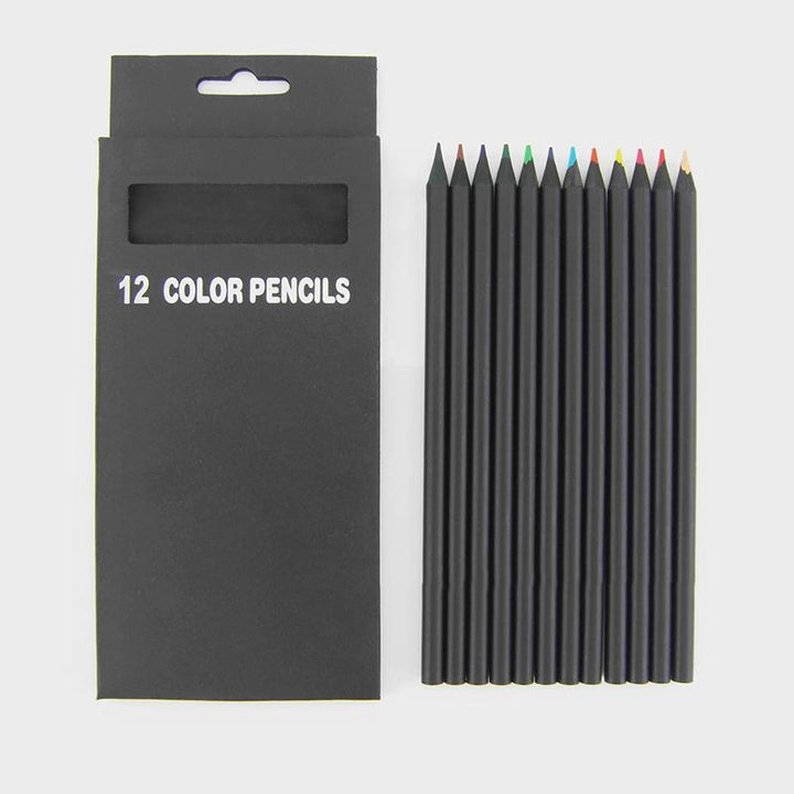 12 Set Colored Wooden Pencils | Bowlift