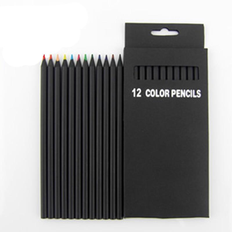 12 Set Colored Wooden Pencils | Bowlift