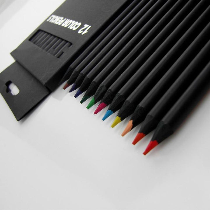 12 Set Colored Wooden Pencils | Bowlift
