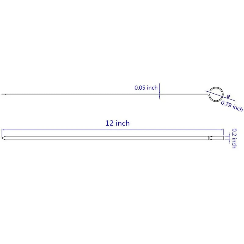 12" Stainless Steel Grilling BBQ Meat Skewers Grilling BBQ Tools 12pcs | Bowlift