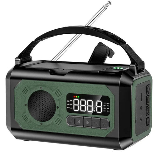 StormGuard Weather Radio – 12000mAh Emergency Radio with Power Bank, Dual Solar Panel and NOAA | Bowlift