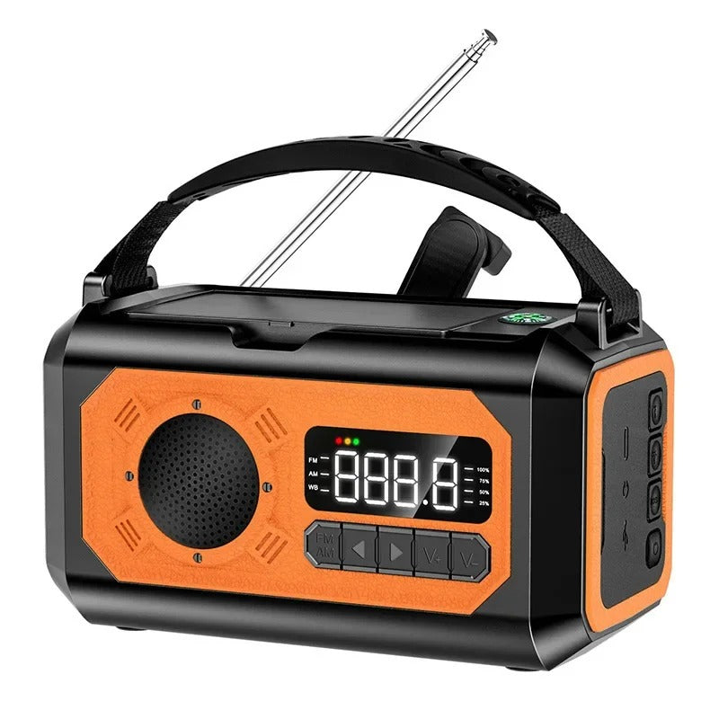 StormGuard Weather Radio – 12000mAh Emergency Radio with Power Bank, Dual Solar Panel and NOAA | Bowlift