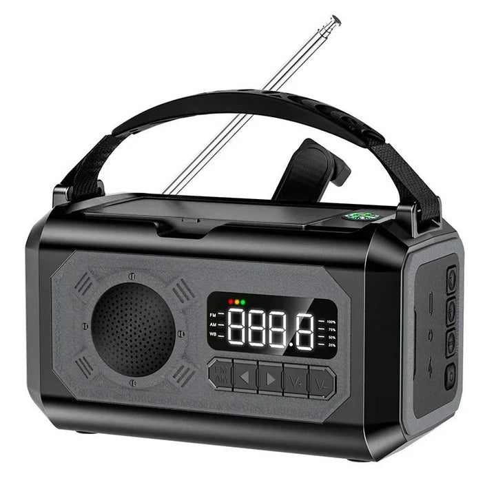 StormGuard Weather Radio – 12000mAh Emergency Radio with Power Bank, Dual Solar Panel and NOAA | Bowlift