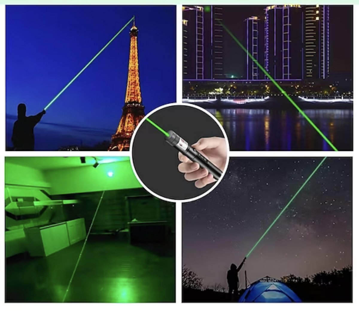 BowLift | Laser Pointer Rechargeable Green USB Metal Pen