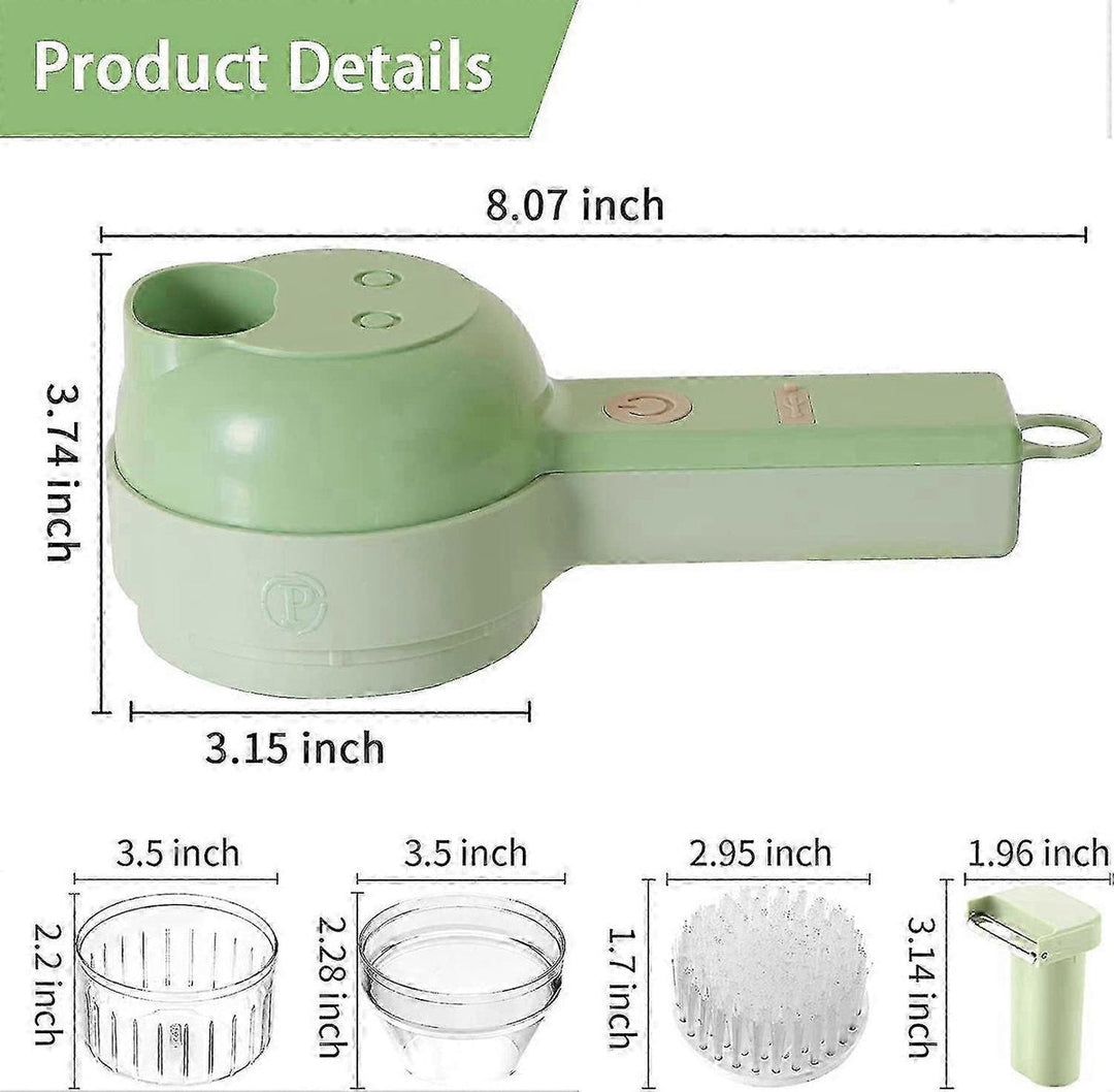 SnijGemak 4-in-1 Electric Vegetable Slicer – Rechargeable & With Collection Bin | Bowlift