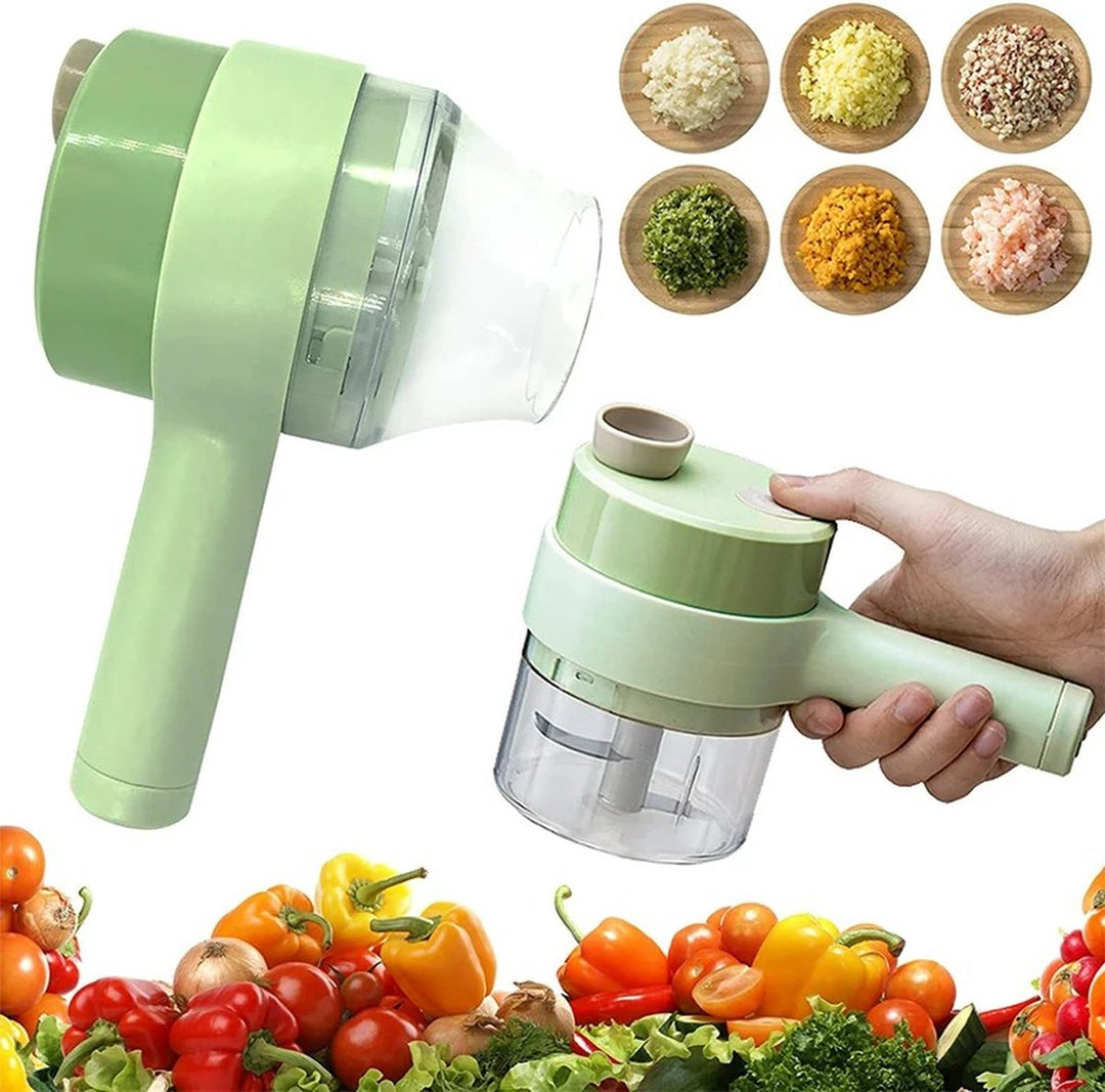 SnijGemak 4-in-1 Electric Vegetable Slicer – Rechargeable & With Collection Bin | Bowlift