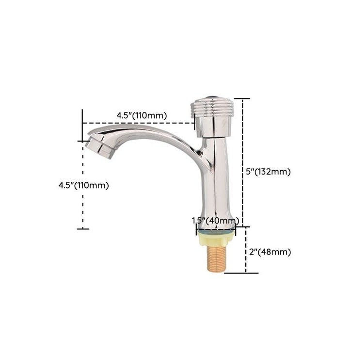 BowLift | Modern bathroom faucet chrome knob handle with water hose sink faucet