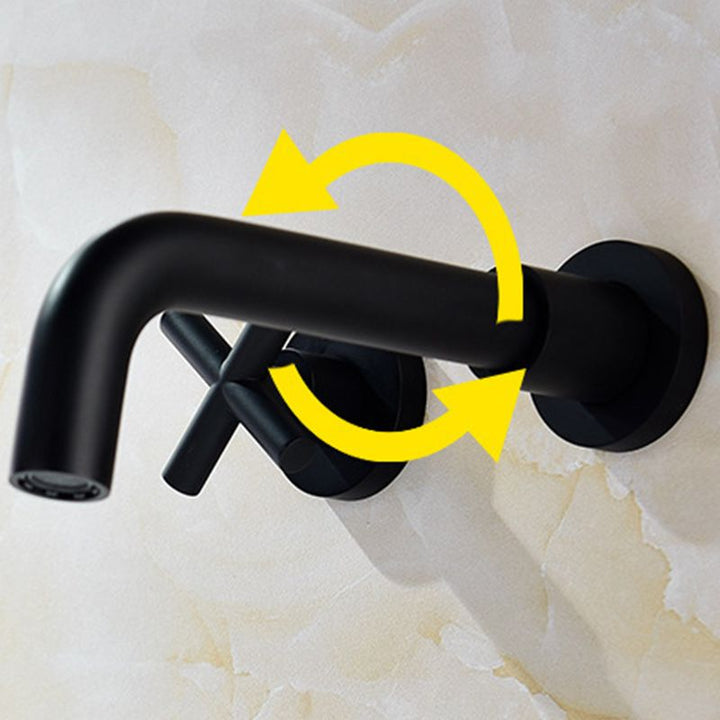 BowLift | 3 holes faucet 2 cross handle wall-mounted faucet for the bathroom