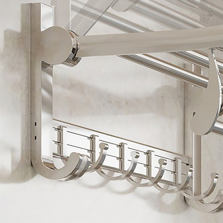 BowLift | Modern Polished Chrome Bathroom Accessories Set Bath Shelf/Towel Holder/Paper Holder included