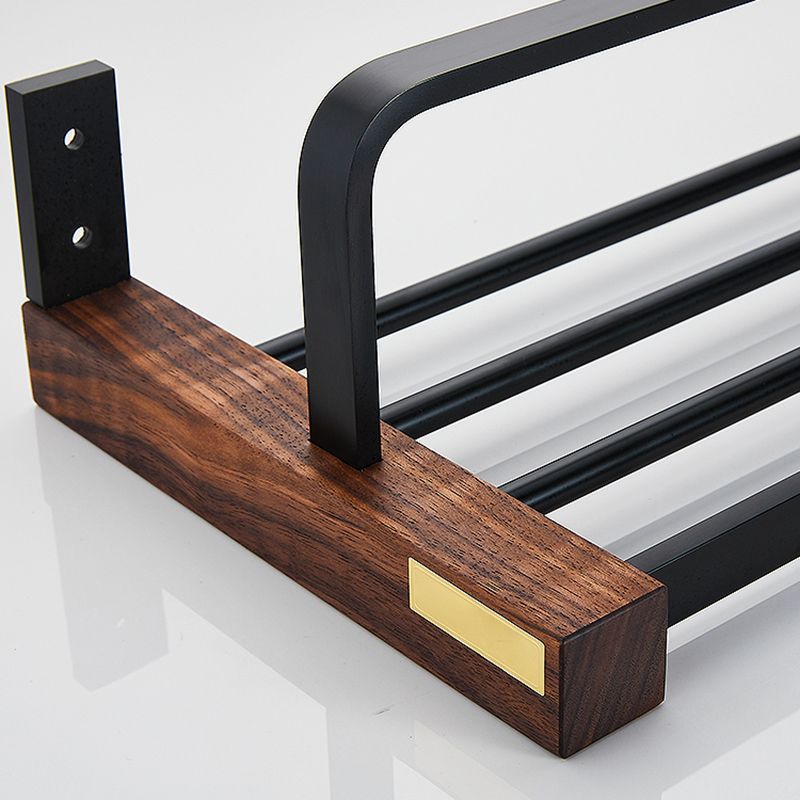 BowLift | Metal Bathroom Accessories Set Walnut Brown Bathroom Accessories Set