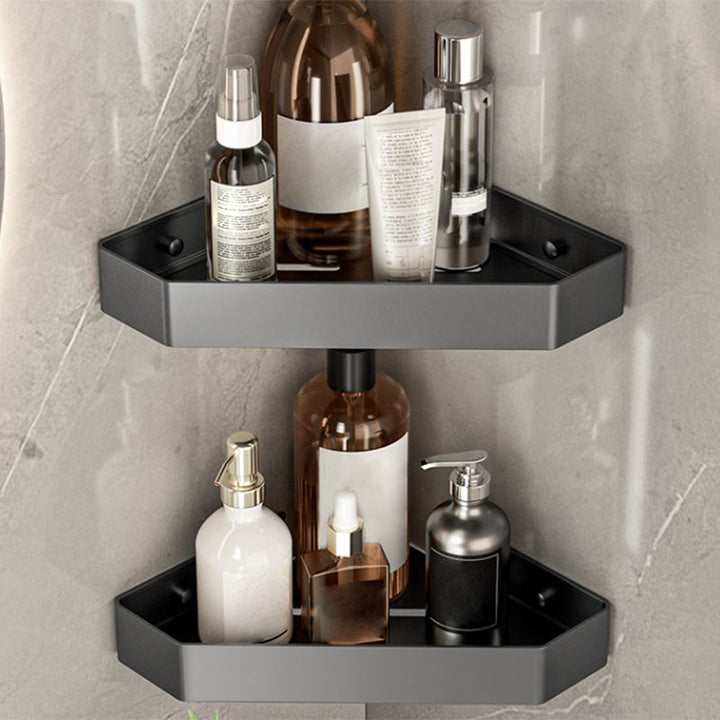 BowLift | Modern bathroom accessory set Bathroom shelf Towel bar gray bathroom accessory set