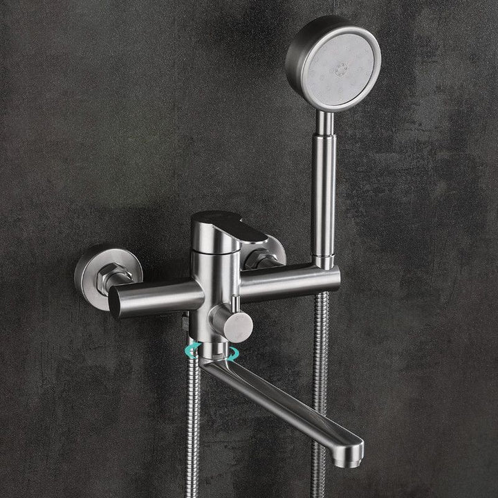 BowLift | Wall-mounted metal bathtub filling low arch swivel bathtub mixer