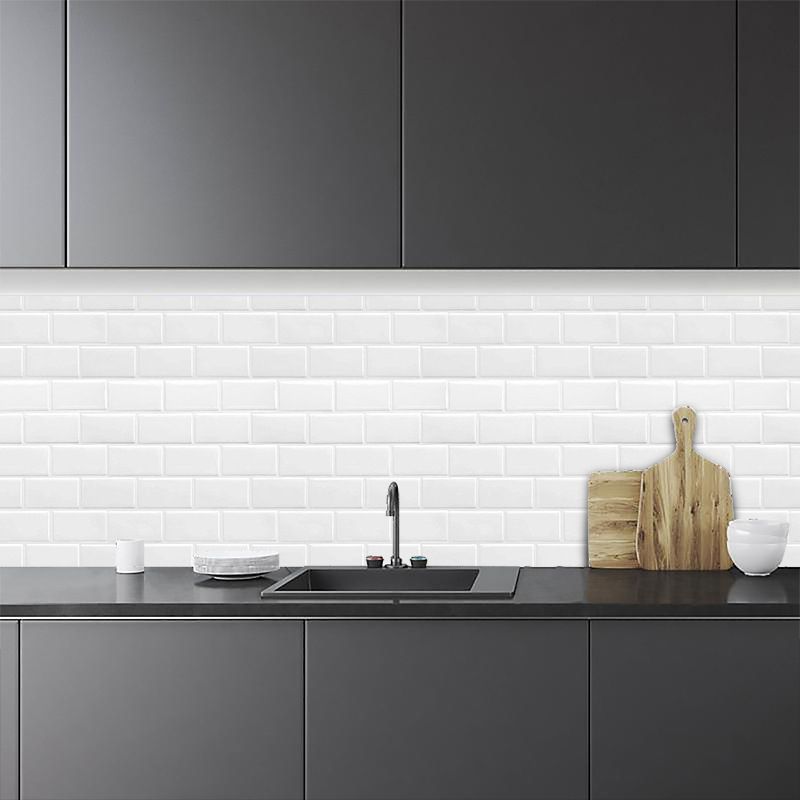 BowLift | Solid Peel & Stick Subway Tile Scratch Resistant PVC Rectangle Peel and Stick Wall Tile
