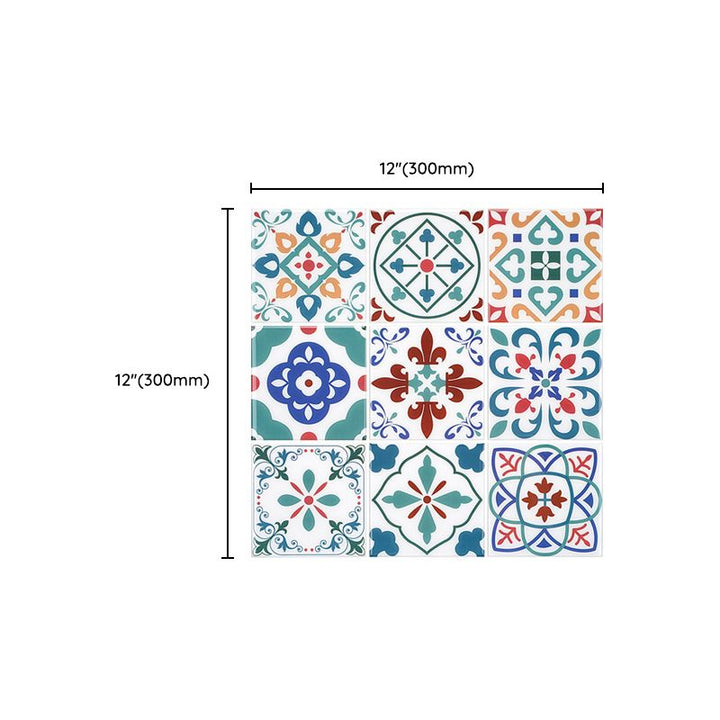 BowLift | Square Print Plastic Peel & Stick Tile Field Tile for Backsplash Wall