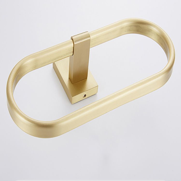 BowLift | Golden Modern 5-piece Bathroom Accessories Set Brushed Brass Towel Holder/Paper Holder