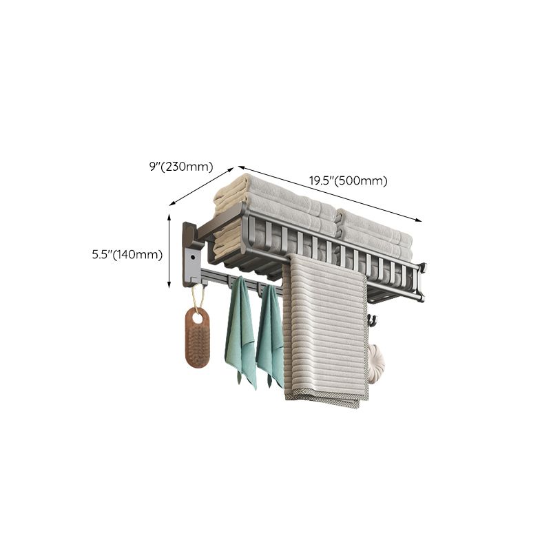 BowLift | Modern gray aluminum bathroom accessory set