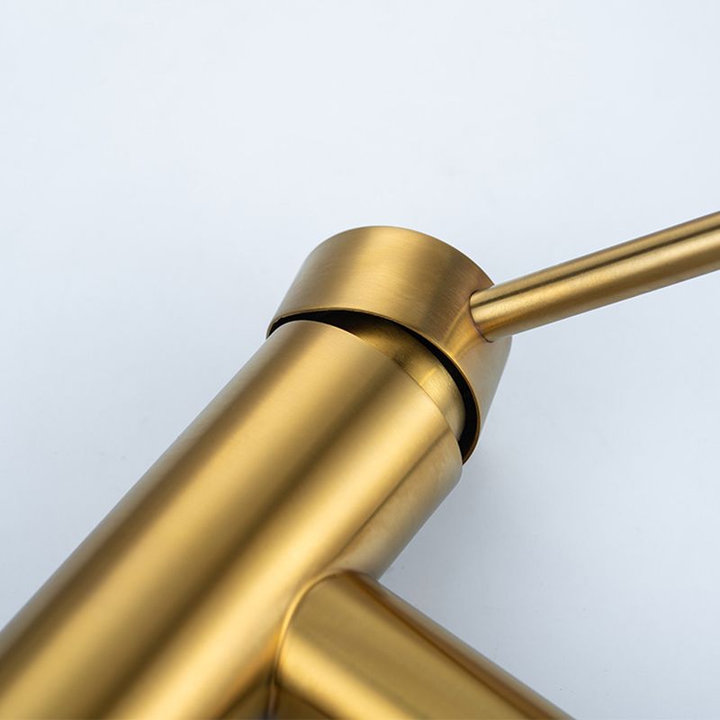 BowLift | 1-Handle Gold Nickel Wide-Running Faucet Single Hole Lever Sink Faucet with Drain