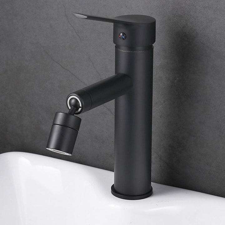 BowLift | Modern Sink Faucet Copper Lever Handle Low Arc Pull Out Sink Faucet