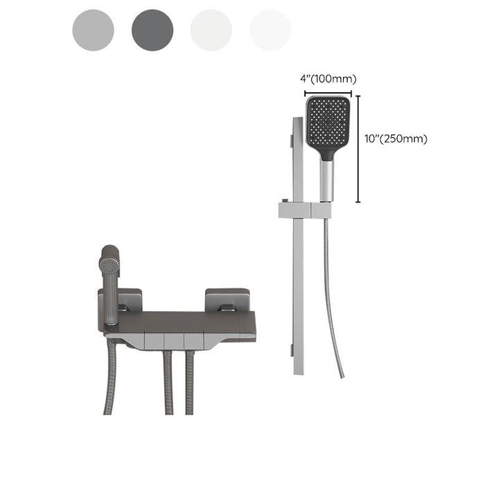 BowLift | Push-button shower system wall mounting hand shower square shower system with shower hose