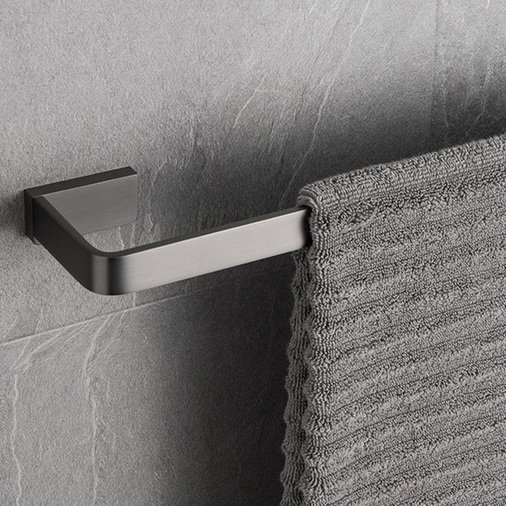 BowLift | Gray metal modern bathroom accessories as a single piece or as a set