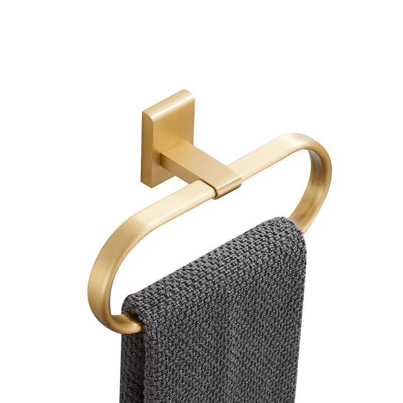 BowLift | Golden Modern 5-piece Bathroom Accessories Set Brushed Brass Towel Holder/Paper Holder