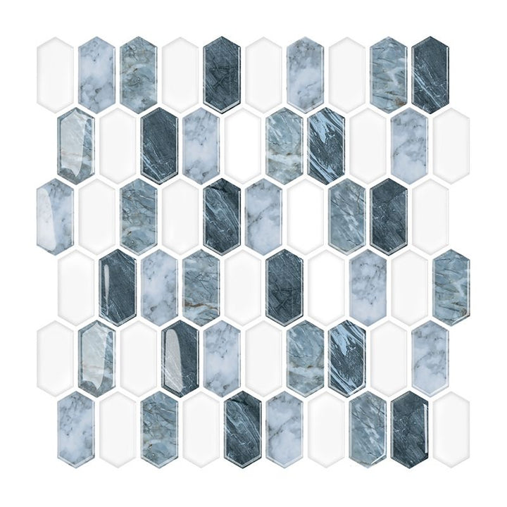 BowLift | Polygon Peel and Stick Wall Tile PVC 30 cm x 30 cm Peel and Stick Tile for the Kitchen