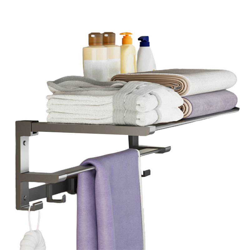BowLift | Modern Gray Bathroom Accessory Set Bathroom Shelf Towel Bar Bathroom Accessory Set