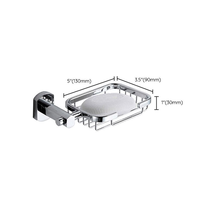 BowLift | Polished Chrome Modern Bathroom Accessory Set Silver Towel Holder/Bath Shelf
