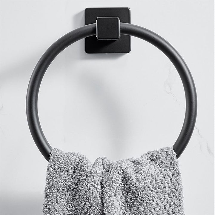 BowLift | Traditional Bathroom Accessories Set Black Towel Ring Bathroom Shelf Bathroom Accessories Set