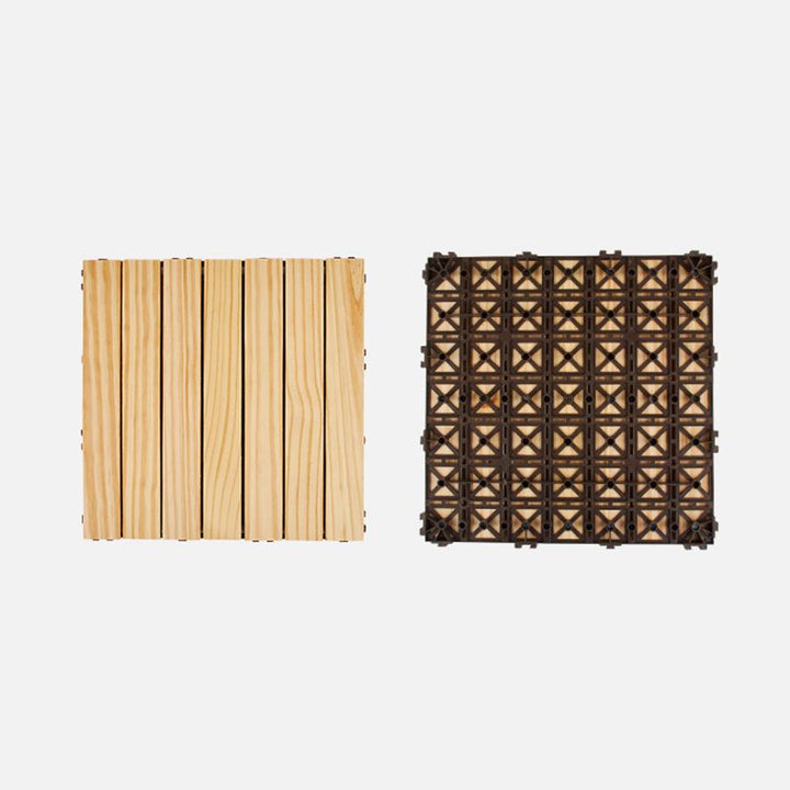 BowLift | 7-Slat Square Wood Terrace Tiles Laying Pattern Outdoor Terrace Tiles
