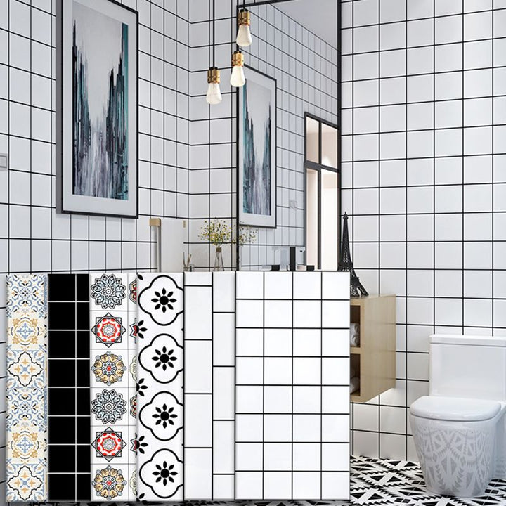 BowLift | Contemporary Wallpaper Single Panel Bathroom Wallpaper with Rectangular Shape