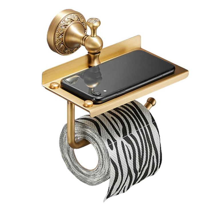 BowLift | Modern Bathroom Accessory Set Paper Holder Bathroom Shelf Gold Bathroom Fittings Set