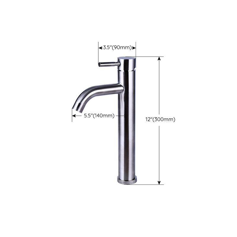 BowLift | Modern Silver Washbasin Mixer Single Lever Bathroom Faucet with Lever Handle