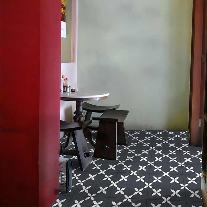 BowLift | Square Indoor Vinyl Flooring Peel and Stick Floral Print Waterproof Vinyl Flooring