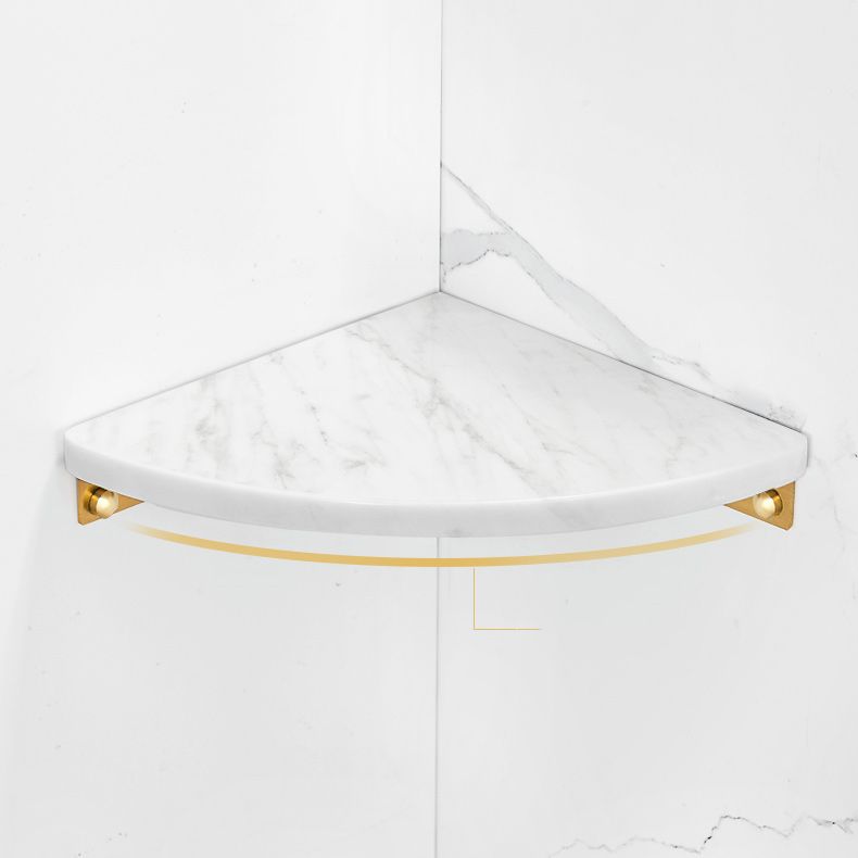 BowLift | 2-piece bathroom fitting set metal and marble bathroom shelf set