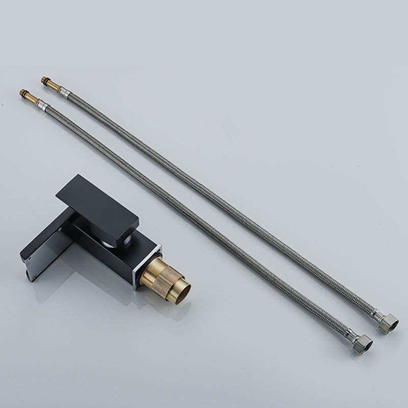 BowLift | Waterfall basin mixer tap square lever handle with LED three-color light