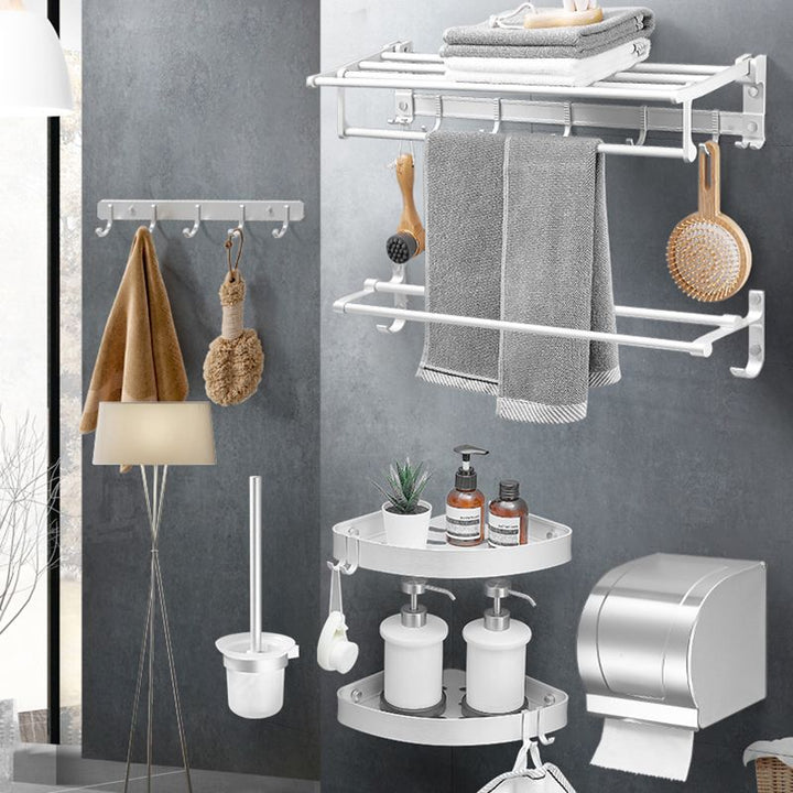 BowLift | Modern Bathroom Accessories Hardware Set White Metal Bathroom Accessories Kit