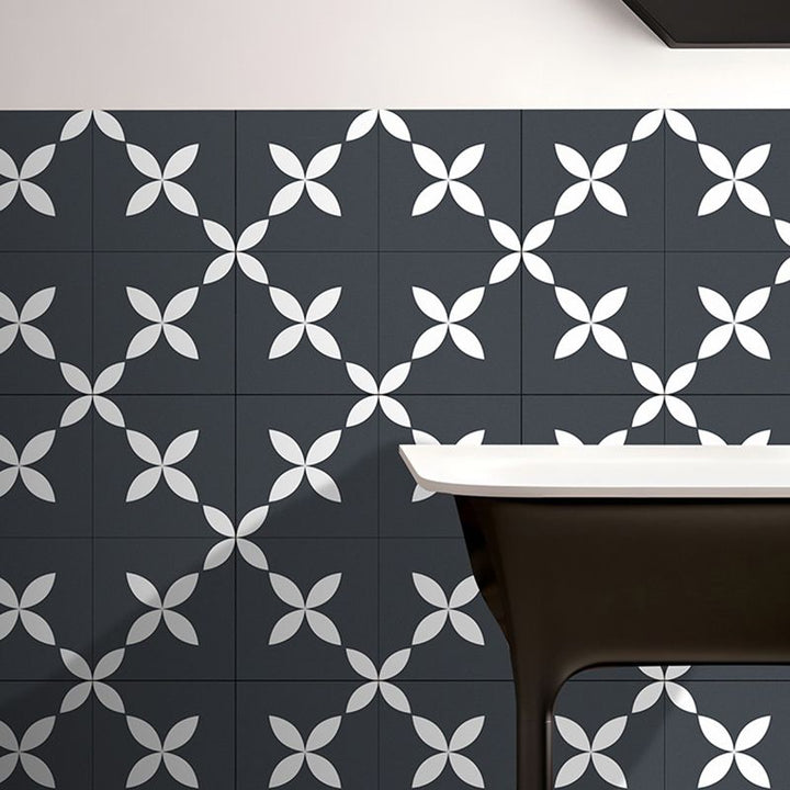 BowLift | Square Indoor Vinyl Flooring Peel and Stick Floral Print Waterproof Vinyl Flooring